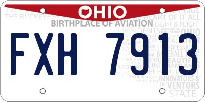 OH license plate FXH7913