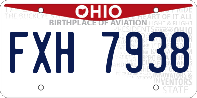 OH license plate FXH7938