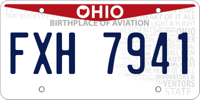 OH license plate FXH7941