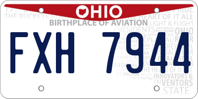 OH license plate FXH7944