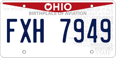 OH license plate FXH7949