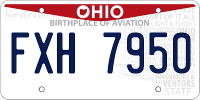 OH license plate FXH7950