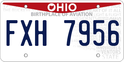 OH license plate FXH7956