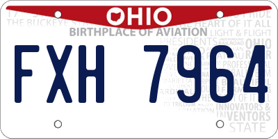 OH license plate FXH7964