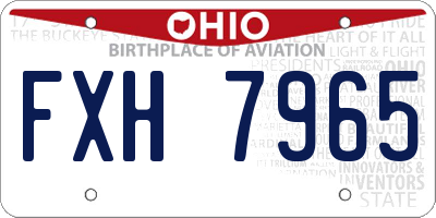 OH license plate FXH7965