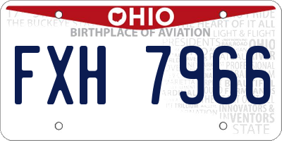 OH license plate FXH7966