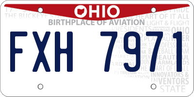 OH license plate FXH7971