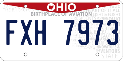 OH license plate FXH7973