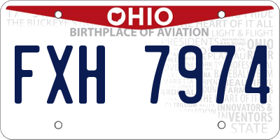 OH license plate FXH7974