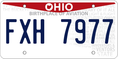 OH license plate FXH7977