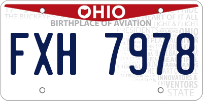 OH license plate FXH7978