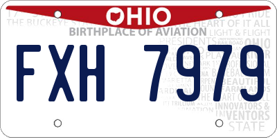 OH license plate FXH7979
