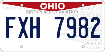 OH license plate FXH7982