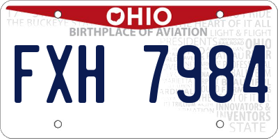 OH license plate FXH7984