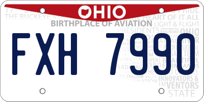 OH license plate FXH7990