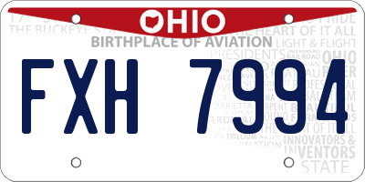 OH license plate FXH7994