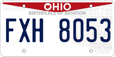 OH license plate FXH8053