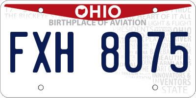 OH license plate FXH8075