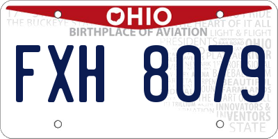 OH license plate FXH8079