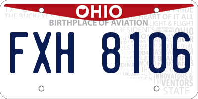 OH license plate FXH8106