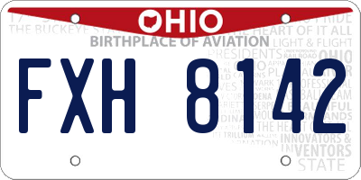 OH license plate FXH8142