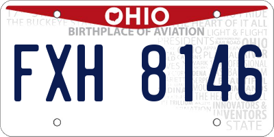 OH license plate FXH8146