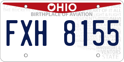 OH license plate FXH8155