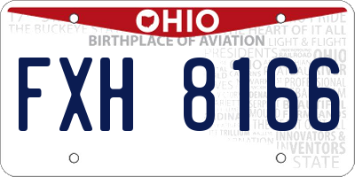 OH license plate FXH8166