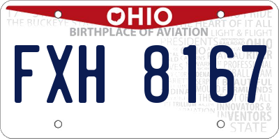 OH license plate FXH8167