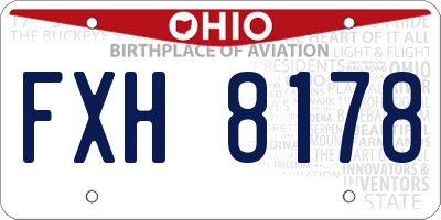 OH license plate FXH8178