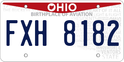 OH license plate FXH8182