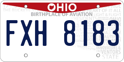 OH license plate FXH8183