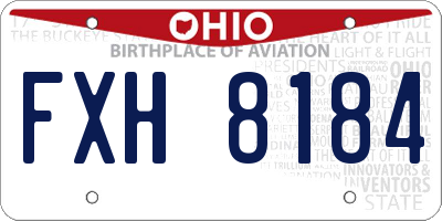 OH license plate FXH8184