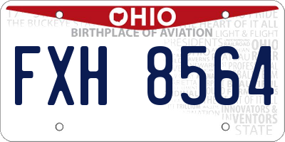 OH license plate FXH8564