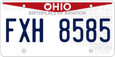OH license plate FXH8585