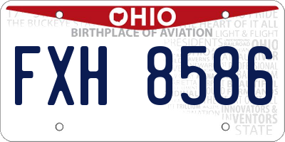 OH license plate FXH8586