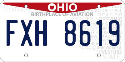 OH license plate FXH8619