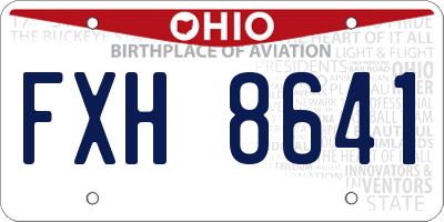 OH license plate FXH8641