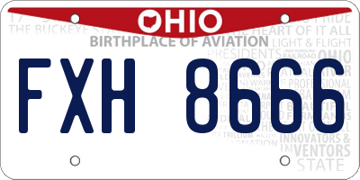 OH license plate FXH8666