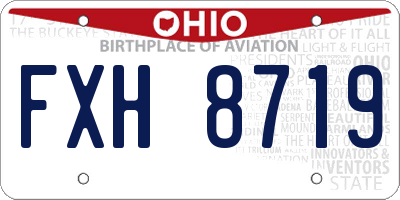 OH license plate FXH8719