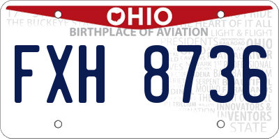 OH license plate FXH8736