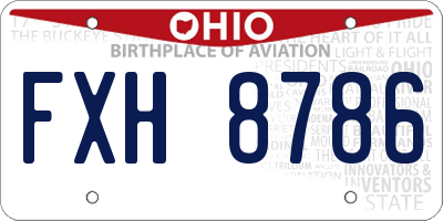 OH license plate FXH8786