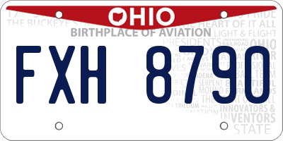 OH license plate FXH8790