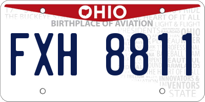 OH license plate FXH8811