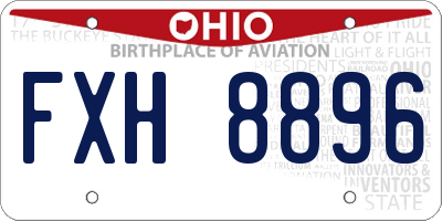 OH license plate FXH8896