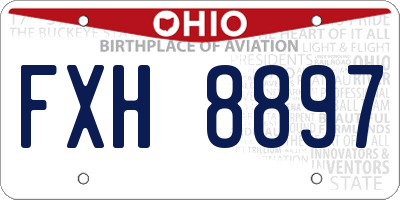 OH license plate FXH8897