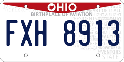 OH license plate FXH8913