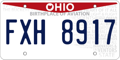 OH license plate FXH8917