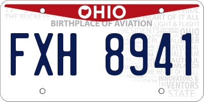 OH license plate FXH8941