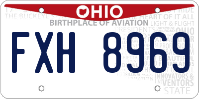 OH license plate FXH8969